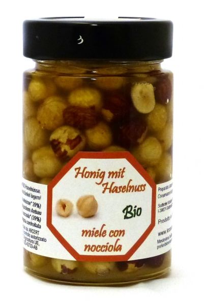 Honig mit ganzen Haselnüssen